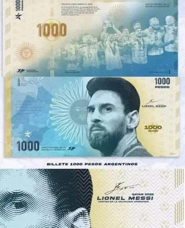 Купюра с Лионелем Месси